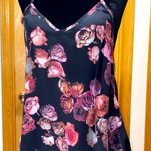 Guess black and flower detail blouse.